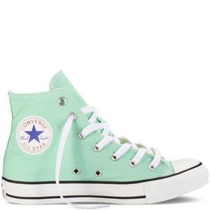 Mint Green Converse High Top All Stars